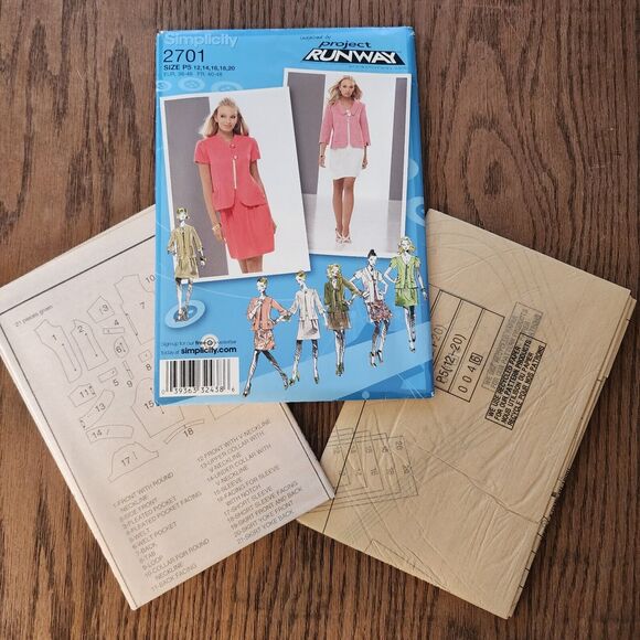 Simplicity 2701 Project Runway Misses Dress SIzes 12-14-16-18-20 New Uncut - Picture 3 of 3